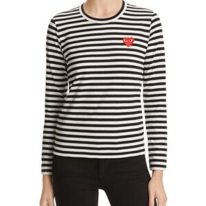 Comme des Garcons PLAY Black and White Striped Top